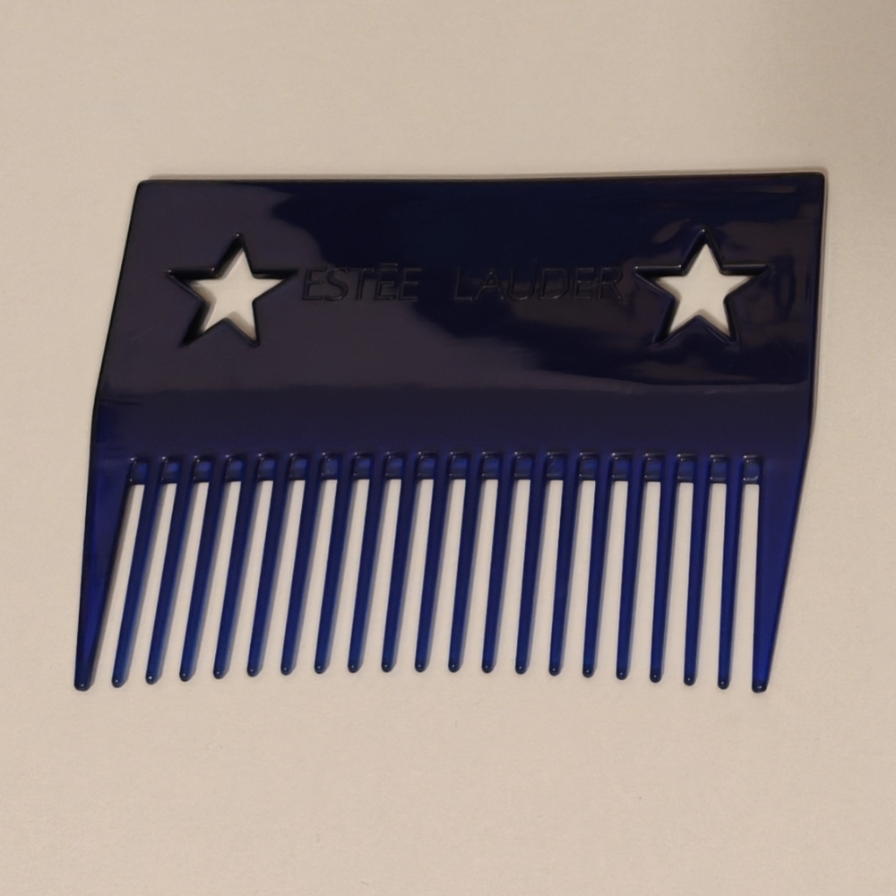 Estee Lauder Vintage Star Wide Hair Detangler Comb Blue Travel Size